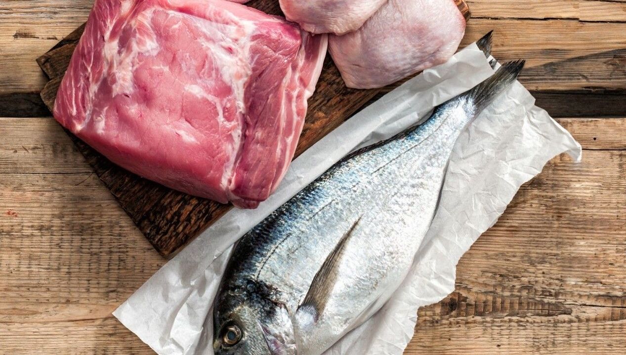 maso a ryby na prostatitidu