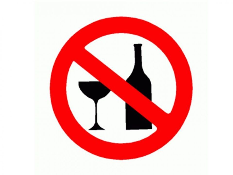 vyhýbání se alkoholu při prostatitidě